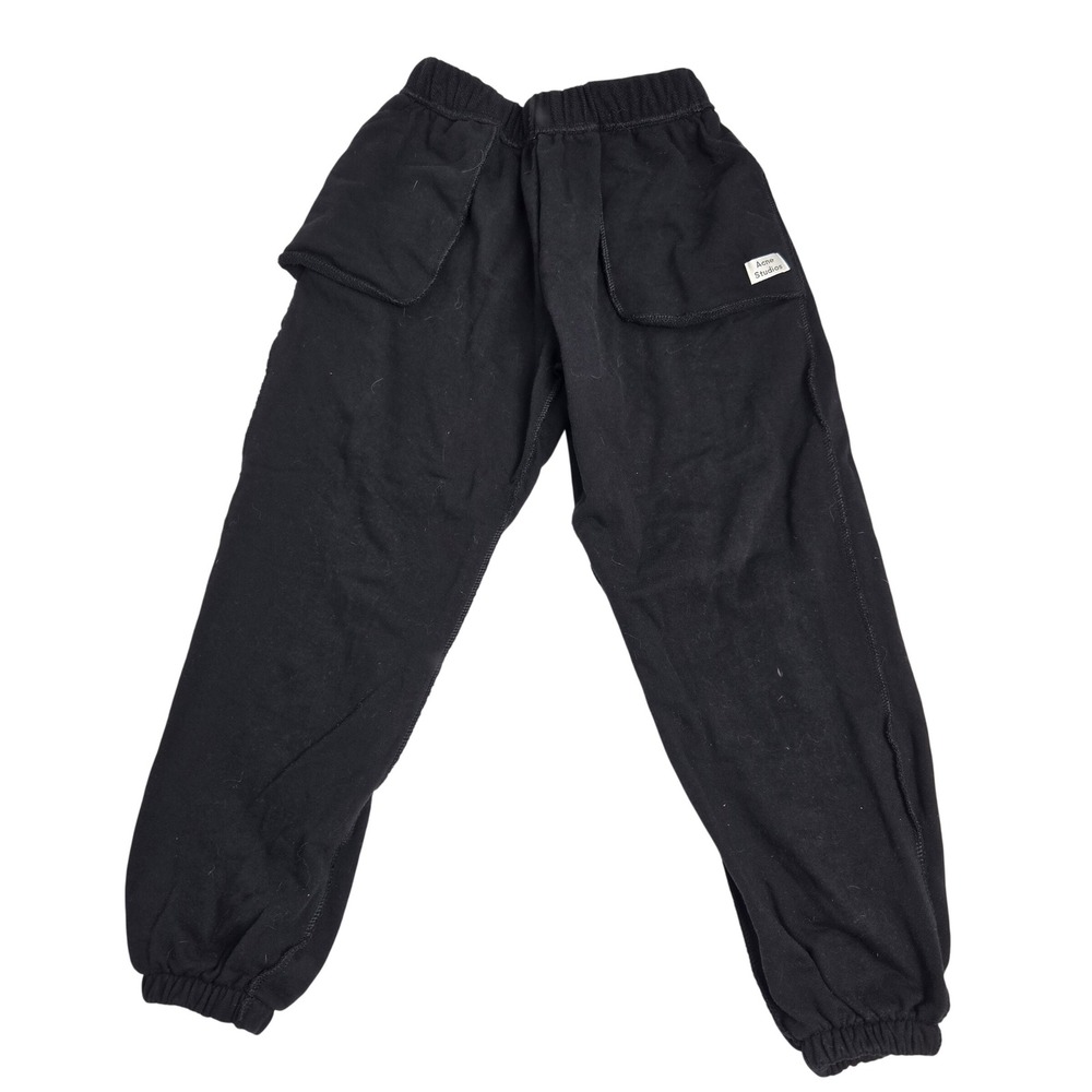 Acne Studios S Black Jogger‎ Inside Out Sweatpants Elastic Waist Pockets Womens